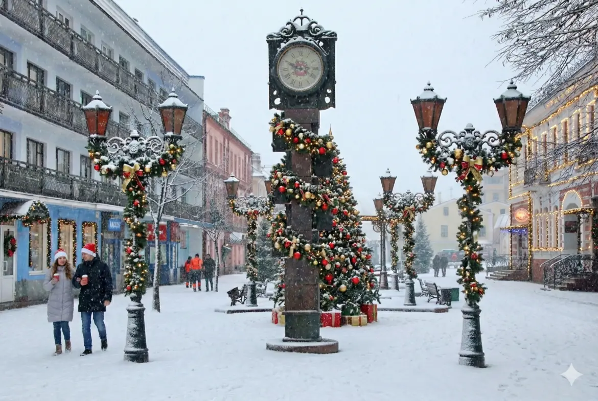 Погода в Бресте на Новый год Брест улица Советская