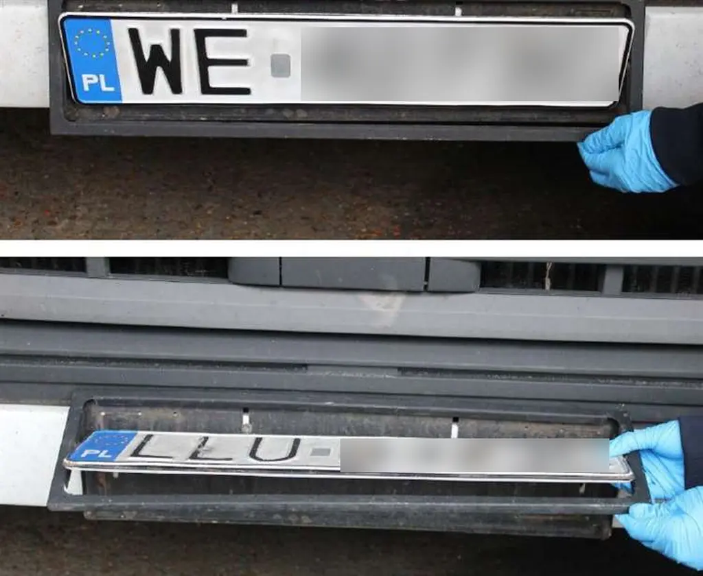 Система вращающихся номерных знаков, установленная на грузовике